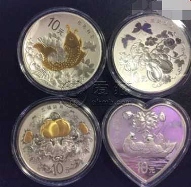 2015吉祥文化金银币1盎司五福拱寿银币 价格