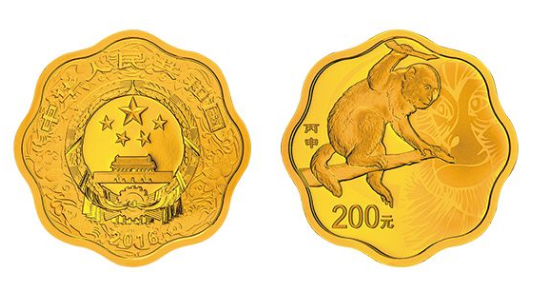 2016年1/2盎司梅花形生肖猴金币价格 2016猴年梅花金币值多少钱