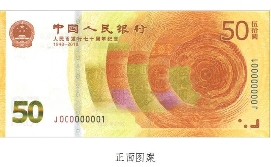 人民币发行1.2亿涨70周年纪念钞 巨大发行量会否影响纪念钞收藏价值?