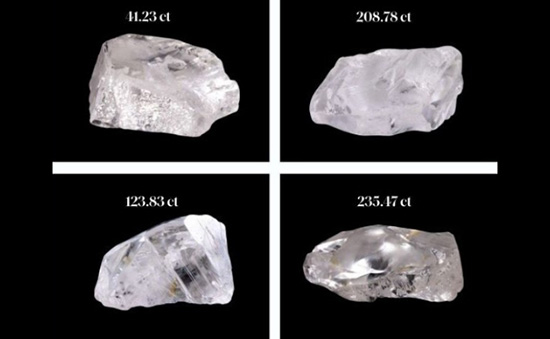 4颗总重609ct钻石原石以1700万美元出售-第一黄金网