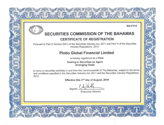 百利好环球受巴哈马证券委员会(SCB)授权及监管（编号：SIA-F212)